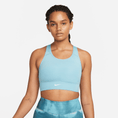Load image into Gallery viewer, Nike-Women's Nike Dri-FIT Swoosh Padded Bra-Worn Blue/White-Pacers Running