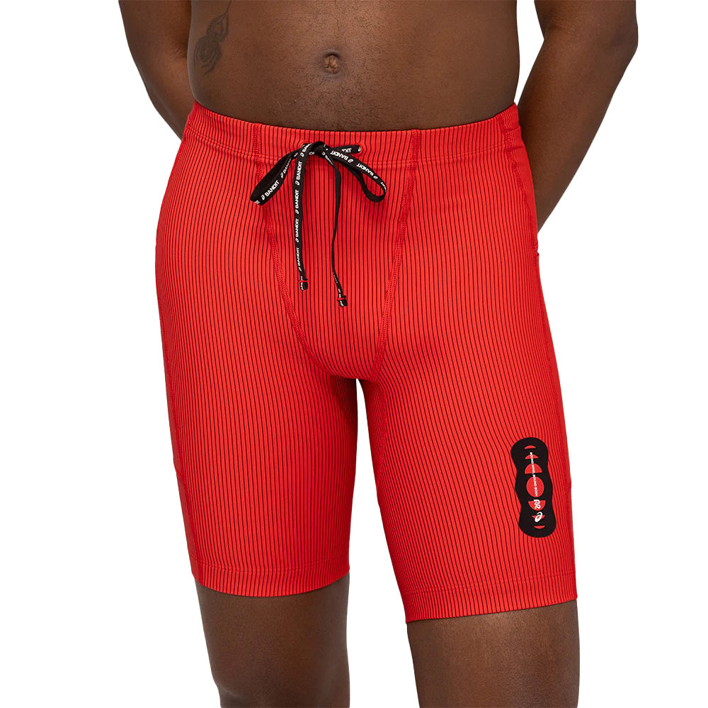 Men's ASICS x Bandit Striped Cadence Next Gen 7 Pocket Half Tights