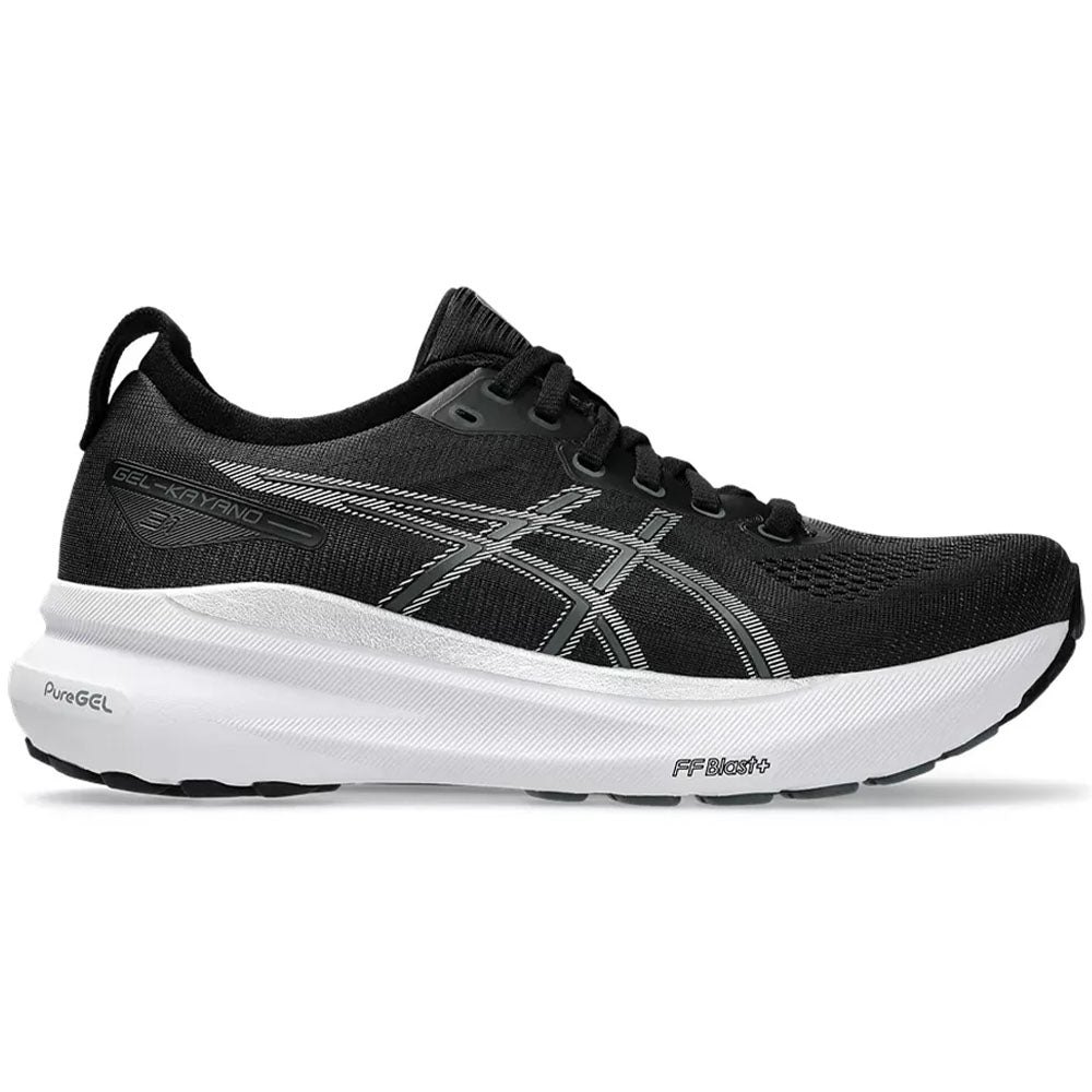 Women's Asics Gel-Kayano 31, Black/Pure Silver, 5.5 B Medium