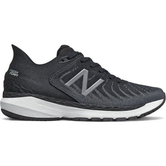 Women's New Balance Fresh Foam 860 v11, Black/White/Lead, 5 2A Narrow