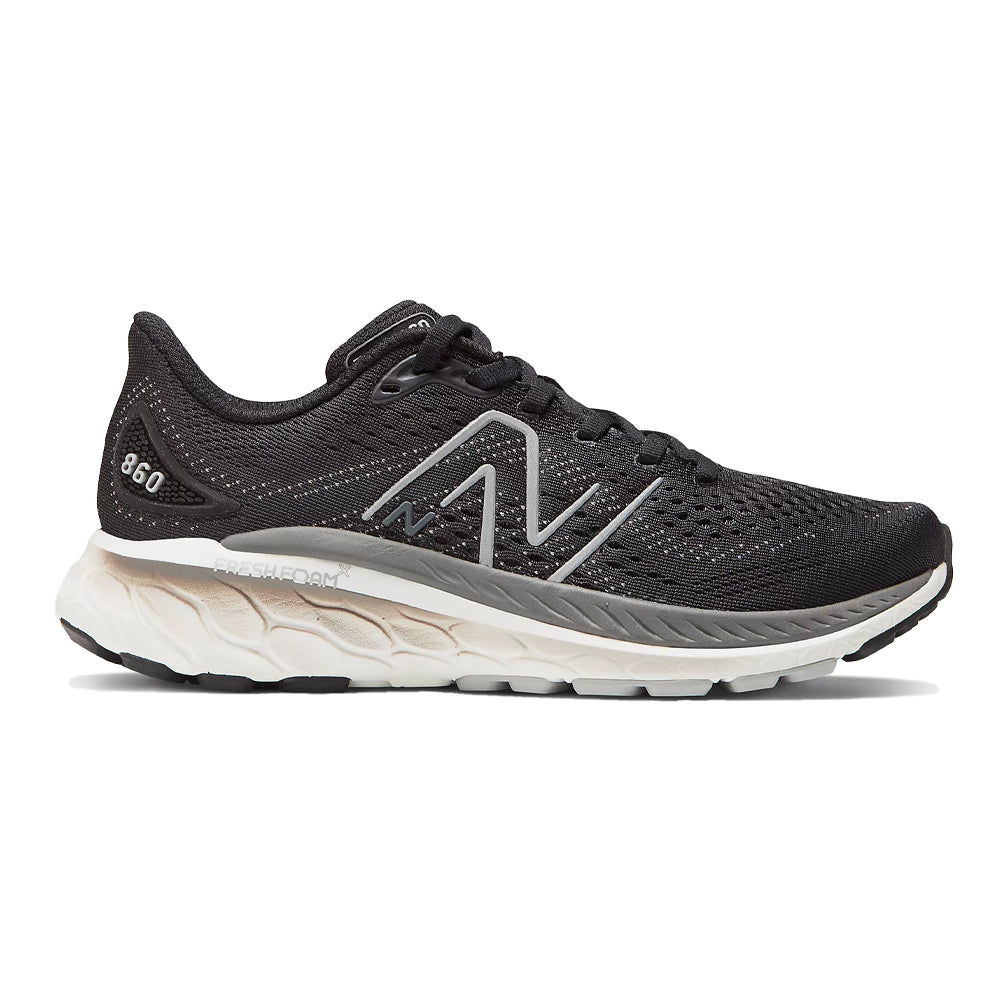 Women's New Balance Fresh Foam X 860v13, Black/Castlerock, 5 B Medium