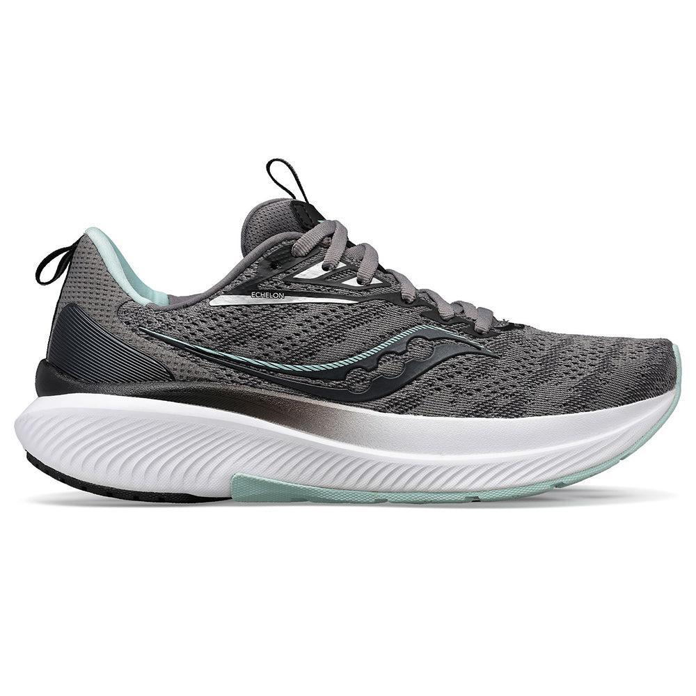 Women's Saucony Echelon 9, Charcoal/Ice, 5.5 D Wide