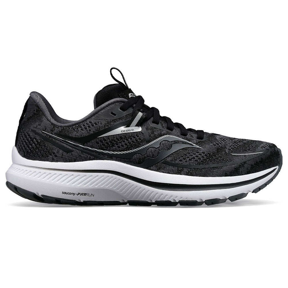 Women's Saucony Omni 21, Black/White, 6.5 B Medium