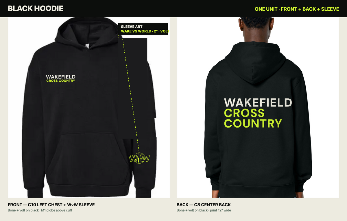 Wakefield High School XC Hoodie