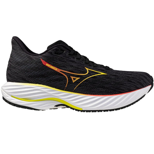 Women's Mizuno Wave Rider 28, Black/Evening Primrose, 6 B Medium